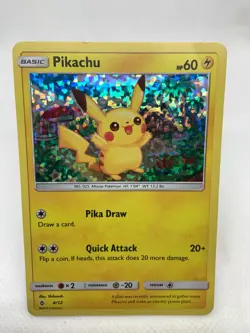 Pokemon Pikachu TCG 4/12 McDonald's 2018 Promo Holo Card - Image 5