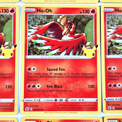 Ho-Oh 001/025 Pokemon TCG Celebrations 25th Anniversary Holo Lot of 26 NM Cards - Image 4