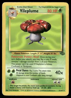 Pokemon Cards Vileplume 31/64 Jungle Rare MP - Image 1