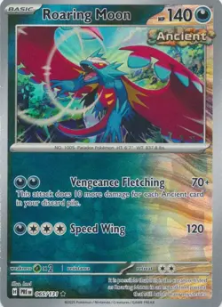 Roaring Moon 065/131 Poke Ball Holo Prismatic Evolutions Pokemon Card NM - Image 1