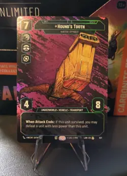 Star Wars Unlimited Hound's Tooth LAW 827 Prestige Foil Card - Lawless Time - Image 1