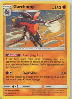 Garchomp 114/236 Holo Rare Unified Minds Pokemon Near Mint - Image 1