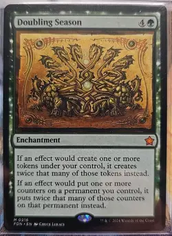 MTG Magic the Gathering Doubling Season 216 Foundations Regular Card - Image 1