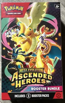 Ascended Heroes Booster Bundle Sealed 6 Booster Packs Pokemon - Image 1