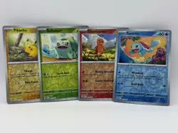 Pokemon S&V 151 Costco Cosmos Promo Set NM Bulbasaur Charmander Squirtle Pikachu - Image 1