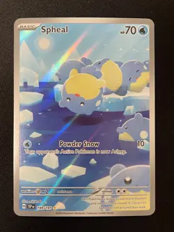 Pokemon Spheal Illustration Rare SV08: Surging Sparks 199/191 NM - Image 1