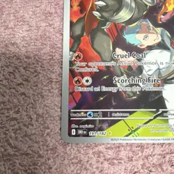 Pokemon Team Rocket's Houndoom Full Art Holo Illus Rare 191/182 - Image 2