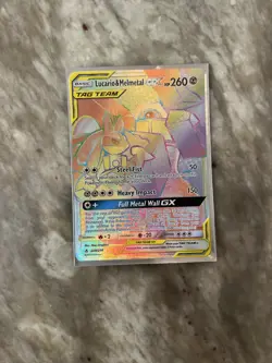 Pokemon TCG Lucario & Melmetal GX Secret Rainbow Rare 224/214 Unbroken Bonds - Image 2
