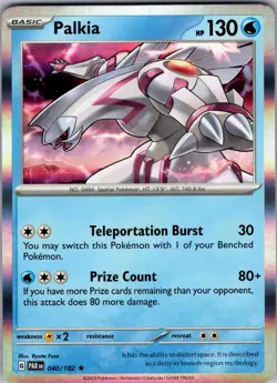 Palkia 040/182 Rare Paradox Rift Pokemon Holo Near Mint - Image 1