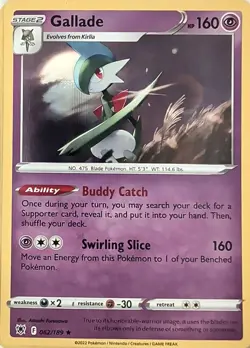 Gallade 062/189 Holo Rare Astral Radiance Pokemon Holo Near Mint - Image 1
