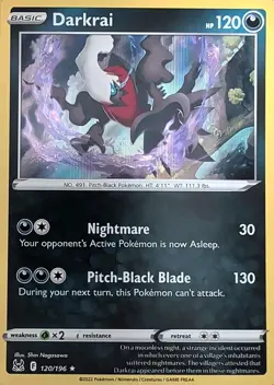 Darkrai 120/196 Holo Rare Lost Origin Pokemon Holo Near Mint - Image 1