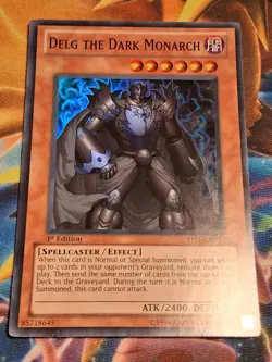 1st ed Delg the Dark Monarch STBL-EN037 Super Rare Yugioh Card Heavy Play - Image 1