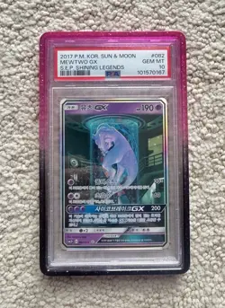 Pokemon Mewtwo GX Shining Legends Korean PSA 10 Gem Mint Holo Card #082 (POP 23) - Image 1
