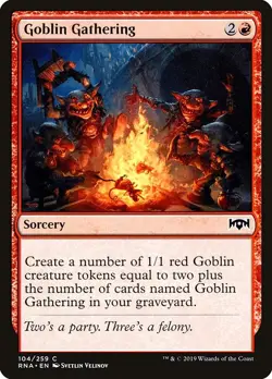 Goblin Gathering NonFoil Ravnica Allegiance 104 NM MTG - Image 1