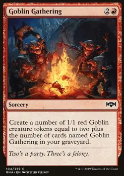 MTG Magic the Gathering Goblin Gathering (104/296) Ravnica Allegiance NM - Image 1