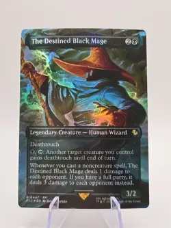 The Destined Black Mage (Borderless) Commander: Final Fantasy Foil - Image 1