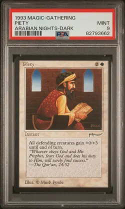 Piety (Dark) - Arabian Nights - MINT - PSA 9. POP 20. See MTG in Store. - Image 1