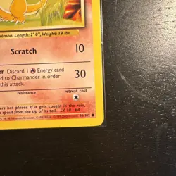 Pokemon TCG Charmander Base Set 46/102 Regular - Image 4
