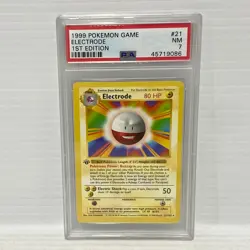 Electrode 21/102 1st Edition - Pokemon TCG Base Set - Rare - PSA 7 NM - Image 1