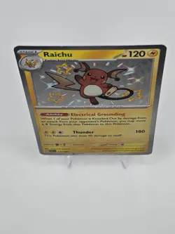 Raichu 132/091 SV: Paldean Fates Shiny Holo Pokemon - NM - Image 2