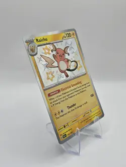 Raichu 132/091 SV: Paldean Fates Shiny Holo Pokemon - NM - Image 3