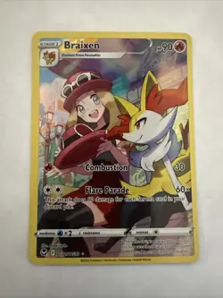 Braixen TG01/TG30 Holo Silver Tempest Trainer Gallery Pokemon NM - Image 1