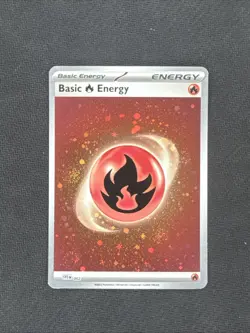 Fire Energy 4 Cosmos Holo SWIRLS HD Holo SVE 006 RARE SV 151 Pokemon English - Image 1