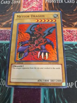 Yugioh Meteor Dragon PRC1-EN001 Super Rare 1st Edition Near Mint - Image 1