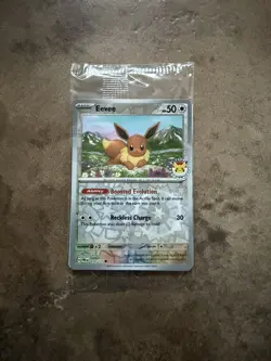 Eevee Pokemon Day Stamped Sealed Promo Card 074/131 2025 Exclusive Reverse Holo - Image 1