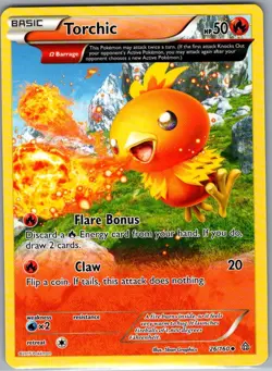 Torchic (Omega) 26/160 Non Holo XY - Primal Clash - Pokemon Card - NM - Image 1