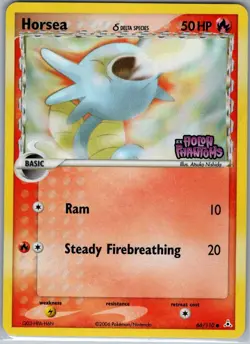 Horsea (Delta Species) 66/110 Reverse Holo Holon Phantoms - Pokemon Card - NM - Image 1