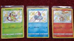 Sobble Grookey Scrobunny SV025 SV004 SV015 Shining Fates Holo Pokemon Cards Mint - Image 1