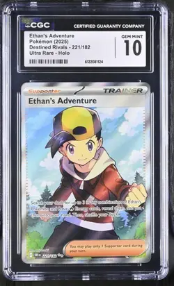Ethan's Adventure *CGC 10* Ultra Rare *Destined Rivals* #221 *2025* Pokemon - Image 1