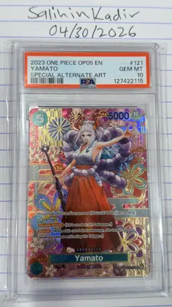 Yamato OP01-121 Awakening New Era Secret Rare Foil PSA 10 EN - Image 1