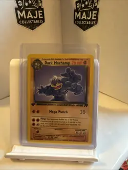 Pokemon Dark Machamp Non-Holo Rare 1st Edition TCG Card 10/82 - Image 1
