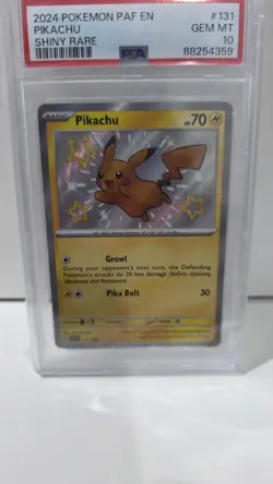 Pikachu 131/091 Paldean Fates Shiny Graded Pokemon Card PSA 10 gem mint - Image 3