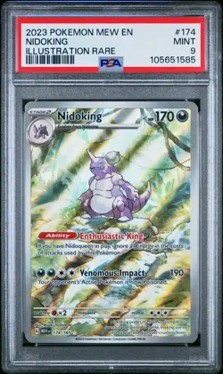PSA 9 - Nidoking IR 174/165 SV MEW English 151 - Pokemon - Image 1