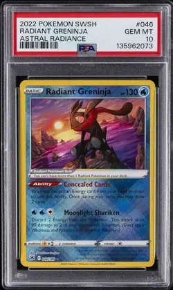 2022 POKEMON SWORD & SHIELD ASTRAL RADIANCE #046 RADIANT GRENINJA PSA 10 - Image 1