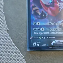 Pokemon TCG SWSH Astral Radiance Darkrai V #98/189 Ultra Rare - Image 3