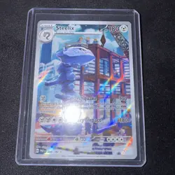 Pokemon TCG Steelix Paradox Rift Illustration Rare 208/182 - Image 1