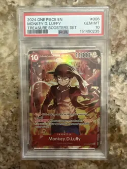 Monkey.D.Luffy (Treasure Booster Set) ST10-006 PSA 10 - Image 1