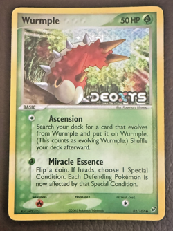 Pokemon Card - Wurmple Deoxys 82/107 Reverse Holo Stamped - 2005 - Image 1