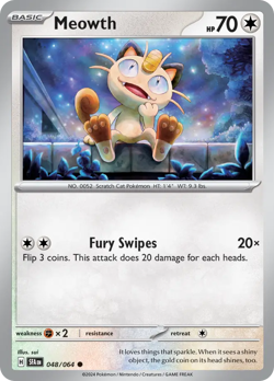 Meowth 48/64 Common | Shrouded Fable | Pokemon Card - Image 1