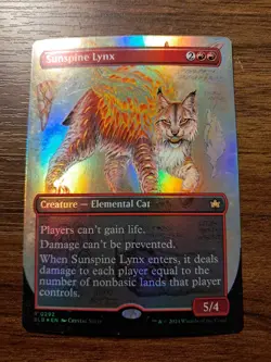 MTG Cards: Near Mint Sunspine Lynx - Bloomburrow Variations - Foil - Rare - Image 1