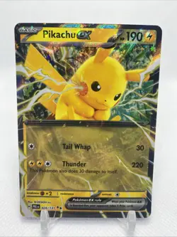 Pokemon Pikachu ex 028/131 Sv: Prismatic Evolutions Holo Double Rare - Image 1