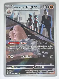 Team Rocket's Dugtrio 239/217 Illustration Rare Pokemon Ascended Heroes NM - Image 1
