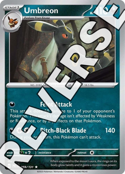 Umbreon 059/131 Sv: Prismatic Evolutions Reverse Holo - Pokemon TCG - NM - Image 1