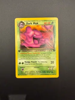 Pokemon Dark Muk 1st Edition Uncommon Team Rocket 41/82 LP - Image 1