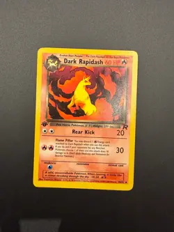Pokemon Dark Rapidash 1st Edition Uncommon Team Rocket 44/82 LP - Image 1