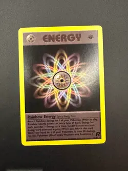Pokemon Rainbow Energy (80) 1st Edition Rare Team Rocket 80/82 LP - Image 1